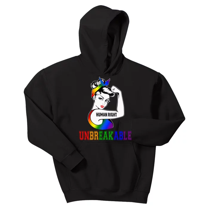 Human Right Unbreakable Lgbt Pride Month Kids Hoodie