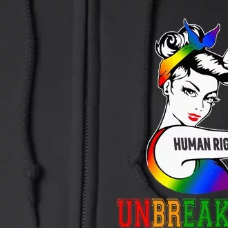 Human Right Unbreakable Lgbt Pride Month Full Zip Hoodie