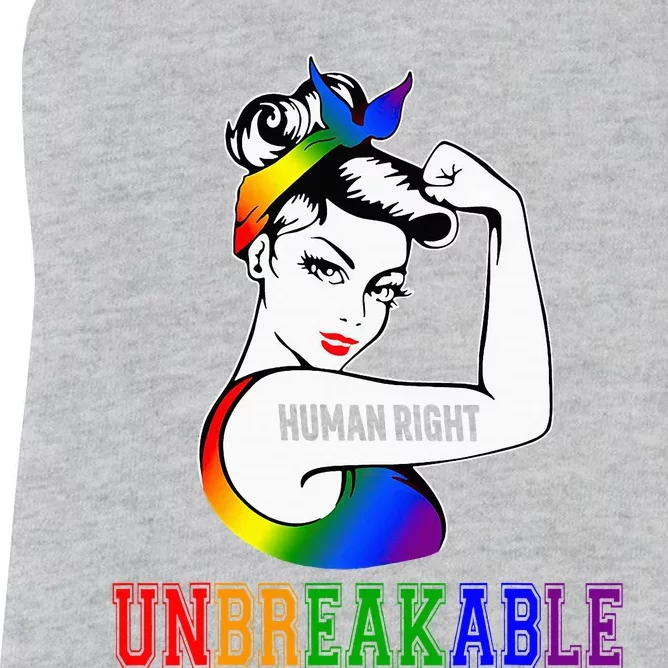 Human Right Unbreakable Lgbt Pride Month Women's Racerback Tank