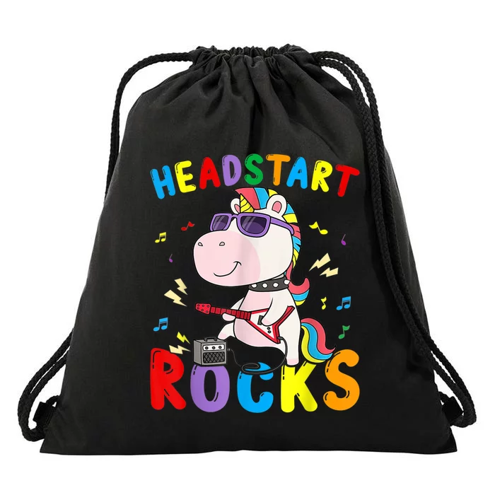 Headstart Rocks Unicorn Kids Back To School Drawstring Bag