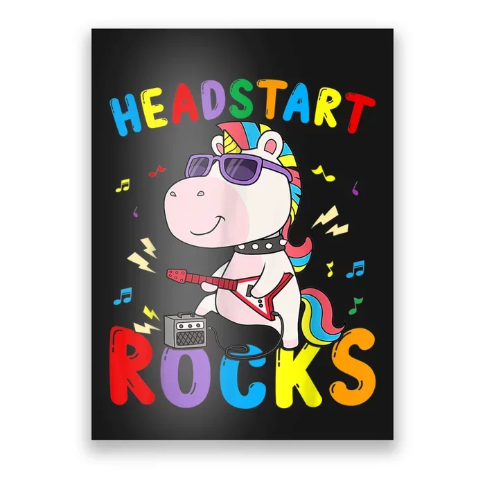 Headstart Rocks Unicorn Kids Back To School Poster