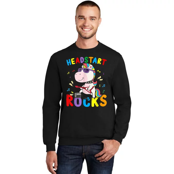 Headstart Rocks Unicorn Kids Back To School Tall Sweatshirt