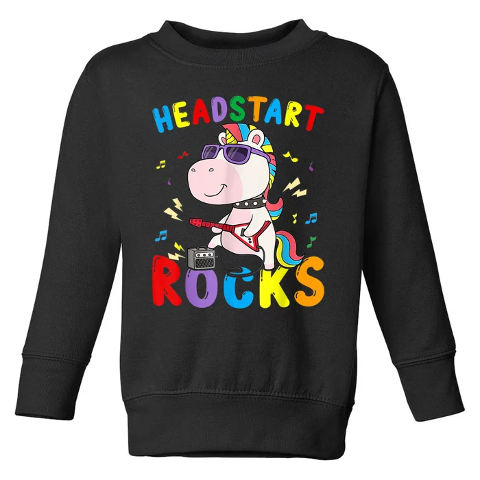 Headstart Rocks Unicorn Kids Back To School Toddler Sweatshirt