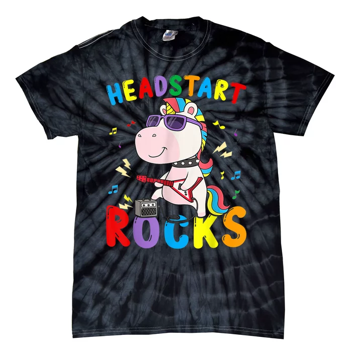 Headstart Rocks Unicorn Kids Back To School Tie-Dye T-Shirt