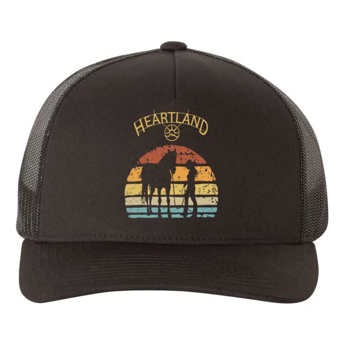 Heartland Retro Vintage Sunset Yupoong Adult 5-Panel Trucker Hat