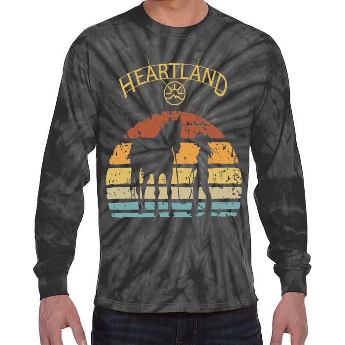 Heartland Retro Vintage Sunset Tie-Dye Long Sleeve Shirt