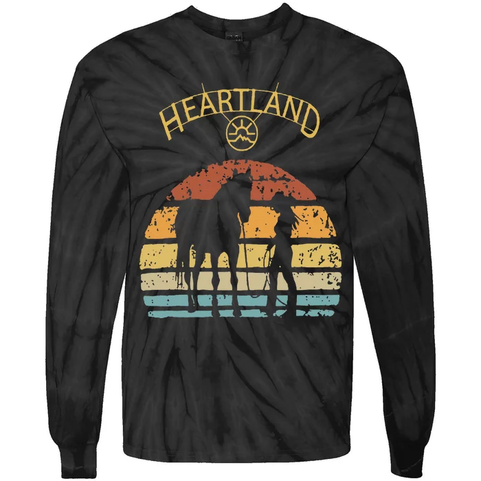 Heartland Retro Vintage Sunset Tie-Dye Long Sleeve Shirt