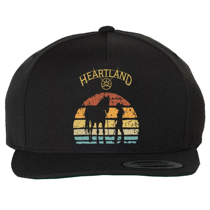 Heartland Retro Vintage Sunset Wool Snapback Cap