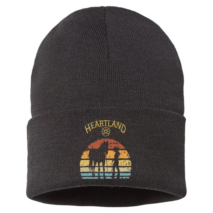 Heartland Retro Vintage Sunset Sustainable Knit Beanie