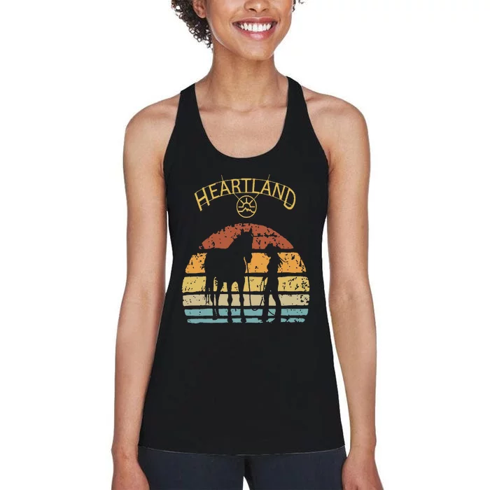 Heartland Retro Vintage Sunset Women's Racerback Tank