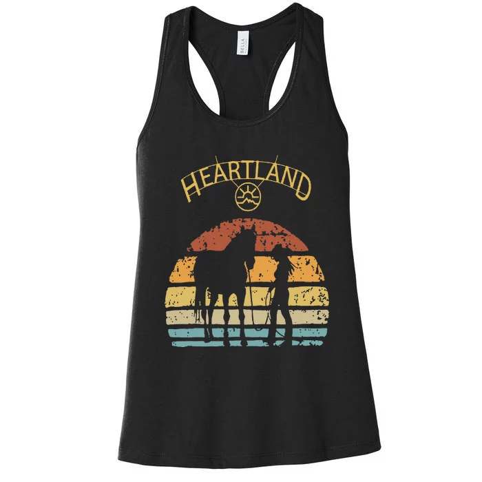 Heartland Retro Vintage Sunset Women's Racerback Tank