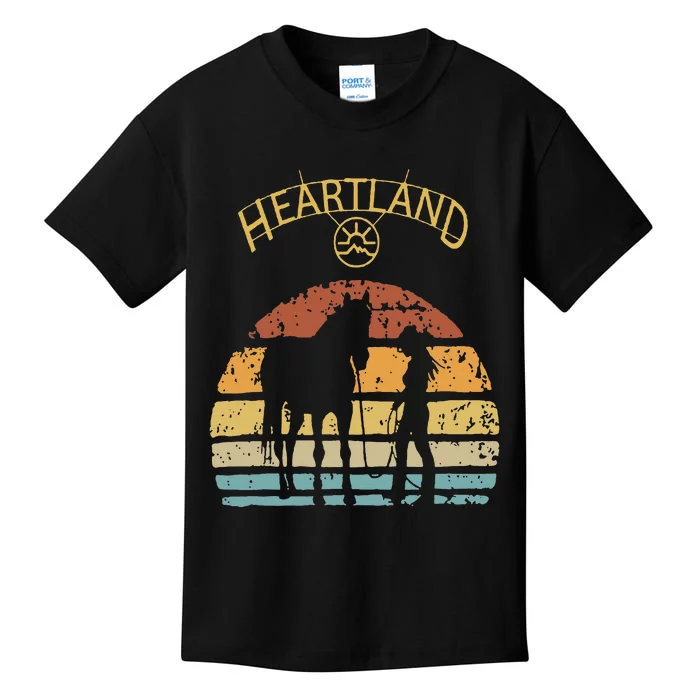 Heartland Retro Vintage Sunset Kids T-Shirt