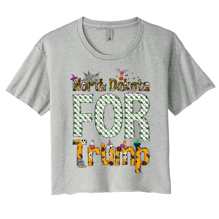 Halloween Reelect Vote For Donald Pro Trump Republican Gift Women's Crop Top Tee