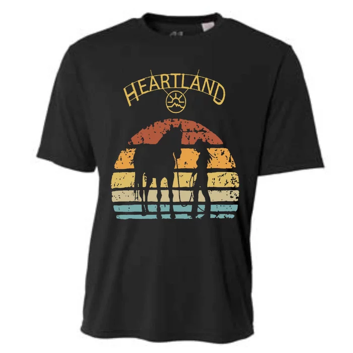 Heartland Retro Vintage Sunset Cooling Performance Crew T-Shirt