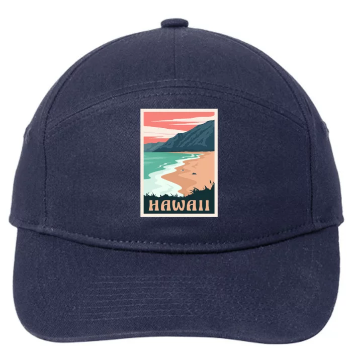 Hawaii Retro Vintage 7-Panel Snapback Hat