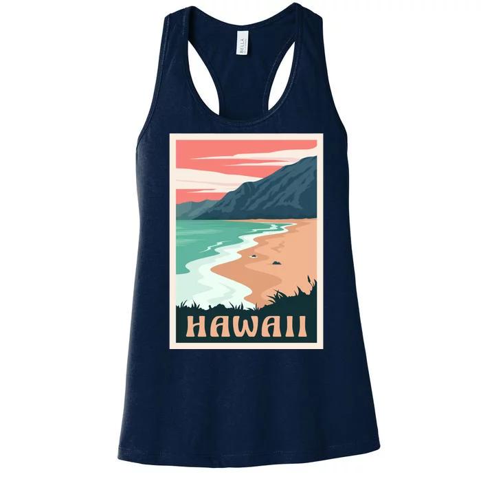 Hawaii Retro Vintage Women's Racerback Tank