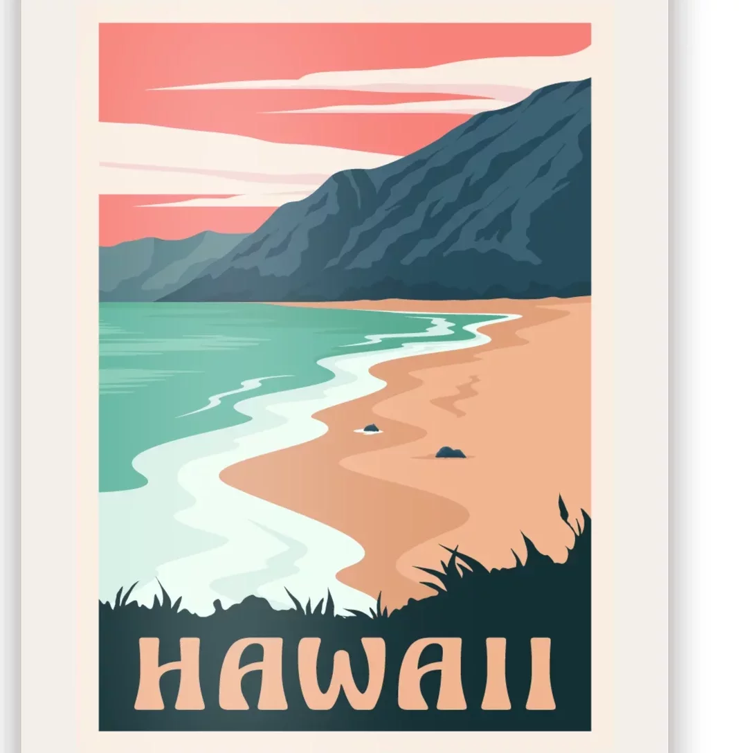 Hawaii Retro Vintage Poster