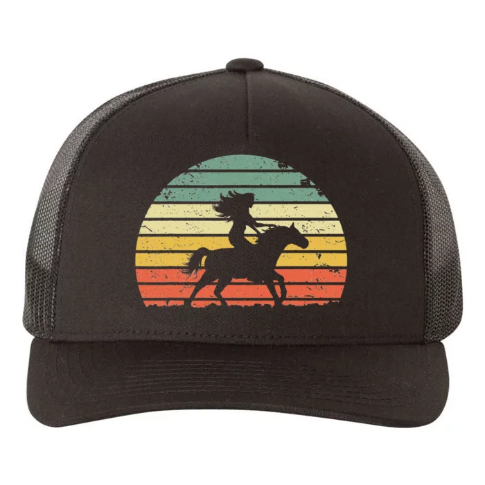 Horse Riding Vintage Cow Texas Ranch Yupoong Adult 5-Panel Trucker Hat