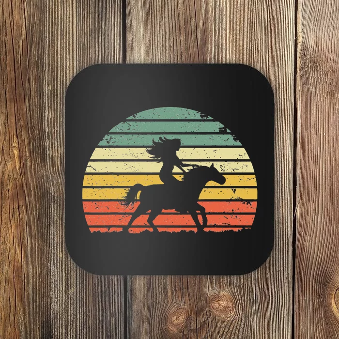 Horse Riding Vintage Cow Texas Ranch Coaster