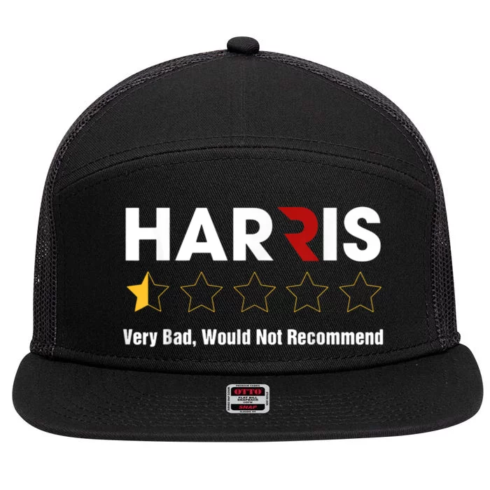 Harris Rating Very Bad Would Not Recommend 7 Panel Mesh Trucker Snapback Hat