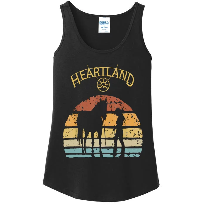 Heartland Retro Vintage Sunset Ladies Essential Tank