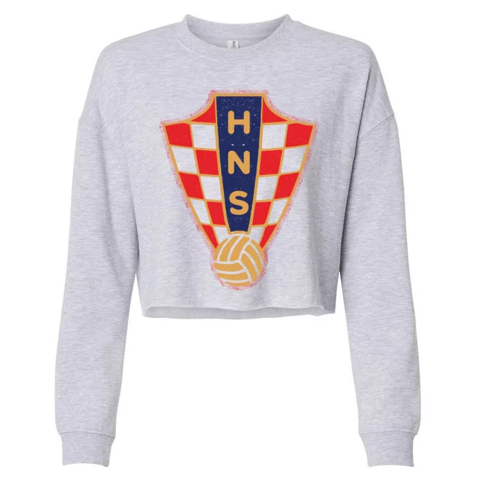 Hrvatska Croatia Croatian National Soccer Cropped Pullover Crew