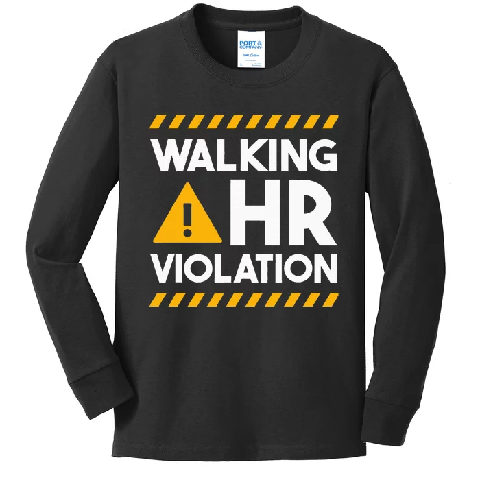 Human Resources Walking Hr Violation Kids Long Sleeve Shirt