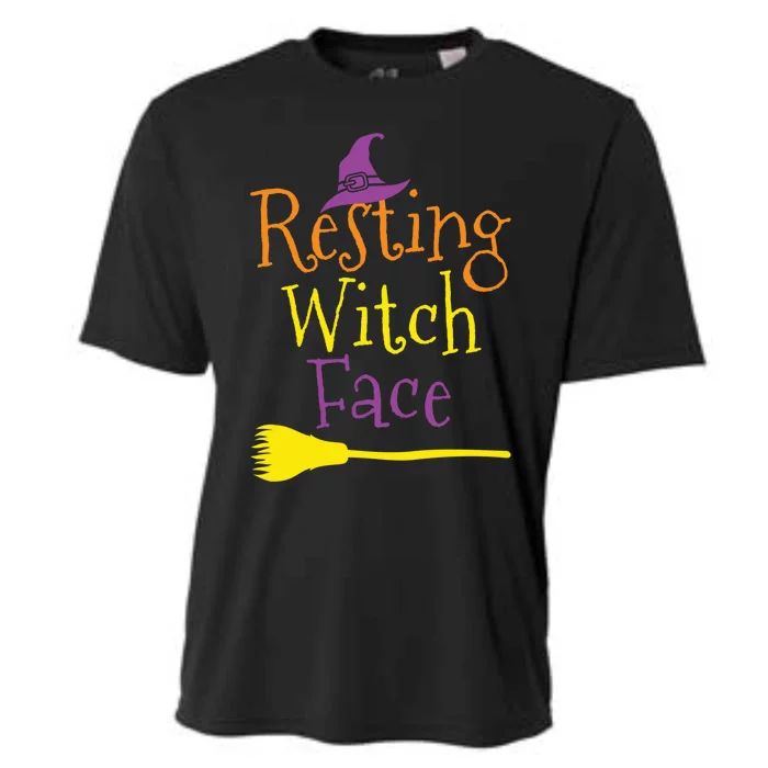 Halloween Resting Witch Face Cute Gift Cooling Performance Crew T-Shirt