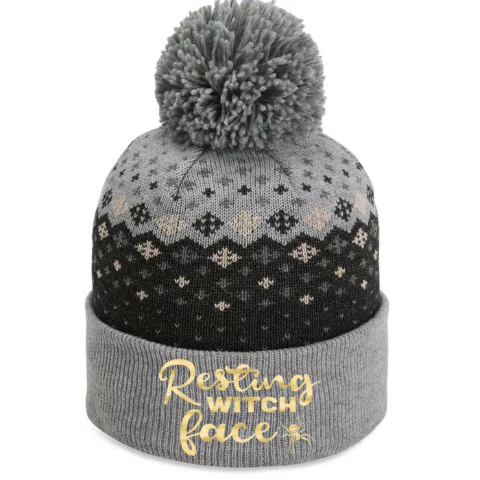 Halloween Resting Witch Face Abh042 Gift The Baniff Cuffed Pom Beanie