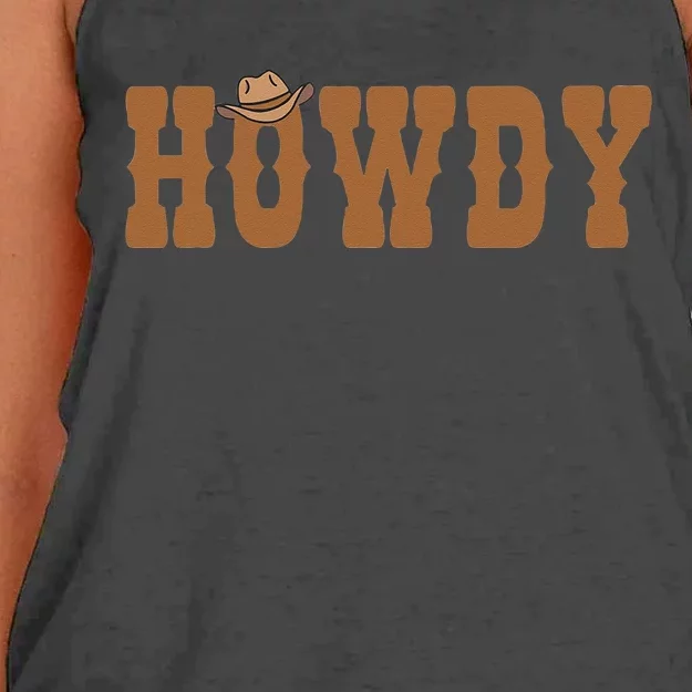 Howdy Rodeo Western Country Southern Women's Knotted Racerback Tank