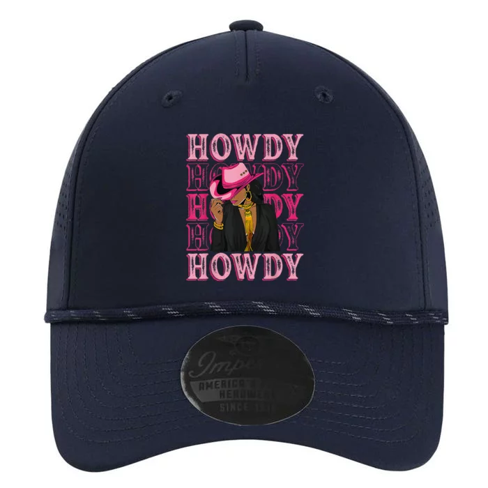 Howdy Retro Western Black Cowgirl African American Performance The Dyno Cap