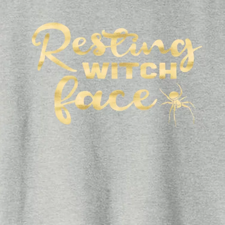 Halloween Resting Witch Face Abh042 Funny Gift Women's Crop Top Tee