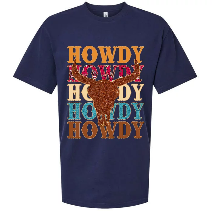 Howdy Rodeo Western Country Southern Cowgirl Vintage Sueded Cloud Jersey T-Shirt