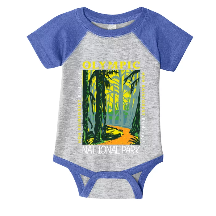 Hoh Rainforest Washington National Park Vintage Gift Infant Baby Jersey Bodysuit