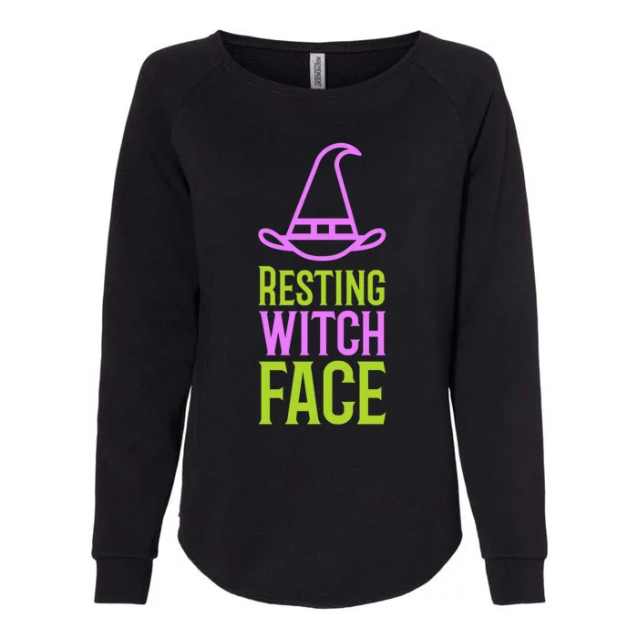 Halloween Resting Witch Face Gift Womens California Wash Sweatshirt