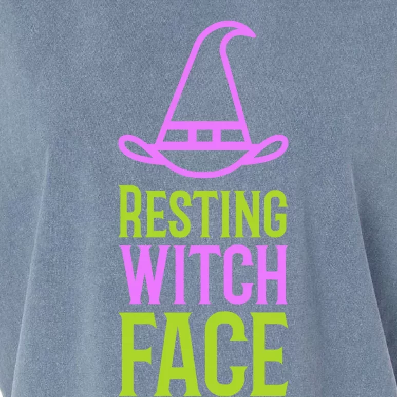 Halloween Resting Witch Face Gift Garment-Dyed Women's Muscle Tee