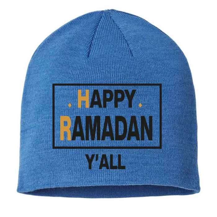 Happy Ramadan Y'all Gift Ramadan Mubarak 8 1/2in Sustainable Knit Beanie