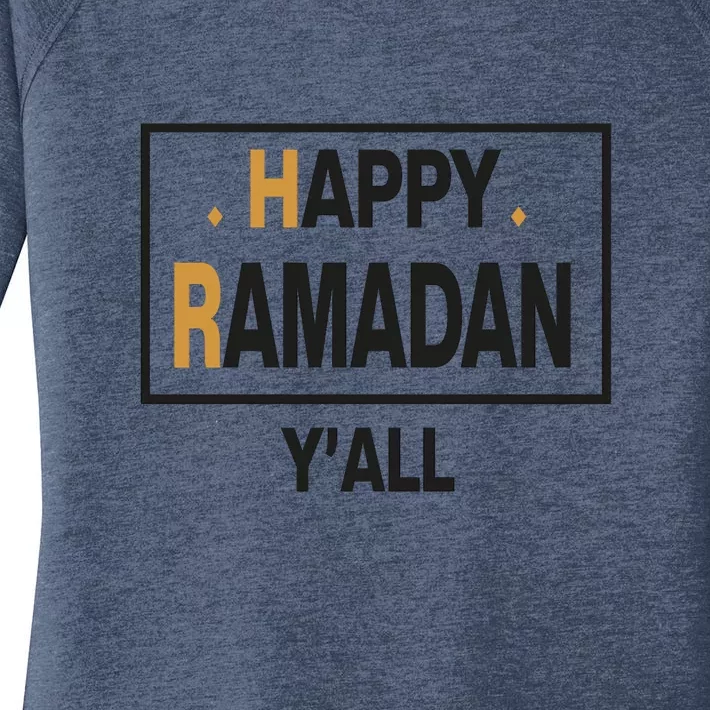 Happy Ramadan Y'all Gift Ramadan Mubarak Women's Perfect Tri Tunic Long Sleeve Shirt