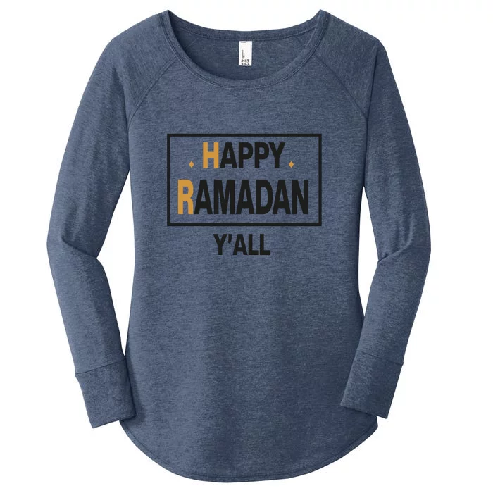 Happy Ramadan Y'all Gift Ramadan Mubarak Women's Perfect Tri Tunic Long Sleeve Shirt