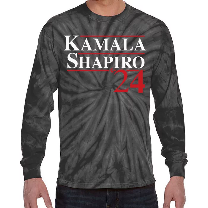 Harris Shapiro 2024 Kamala Harris Josh Shapiro 2024 Tie-Dye Long Sleeve Shirt