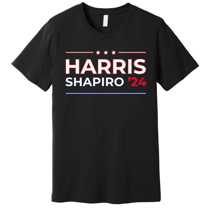 Harris Shapiro 2024 American Presidential Election Campaign Premium T-Shirt