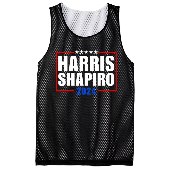 Harris Shapiro 2024 For President Kamala Harris Josh Shapiro Mesh Reversible Basketball Jersey Tank