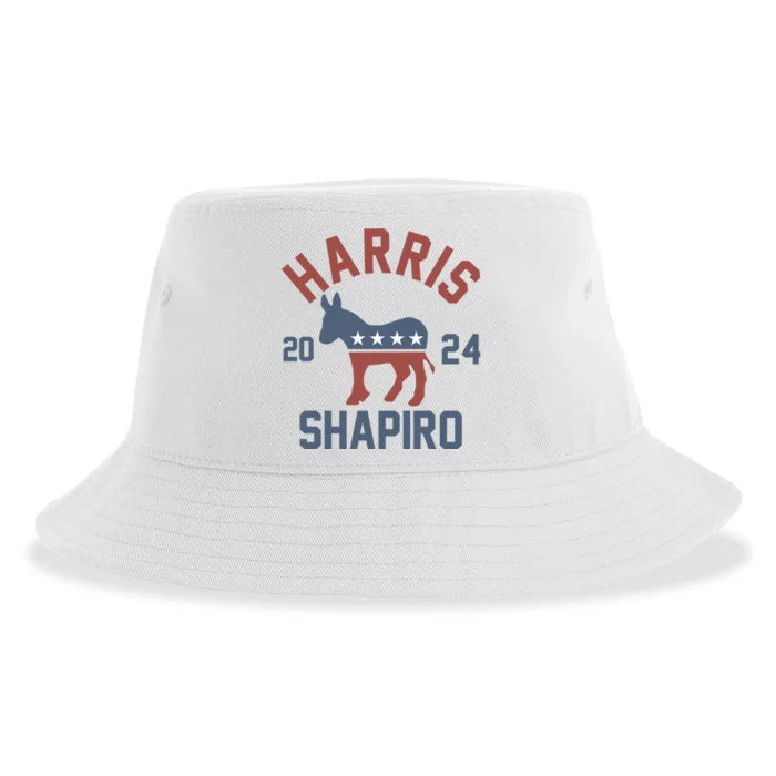 Harris Shapiro 2024 For President Kamala Harris Josh Shapiro Sustainable Bucket Hat