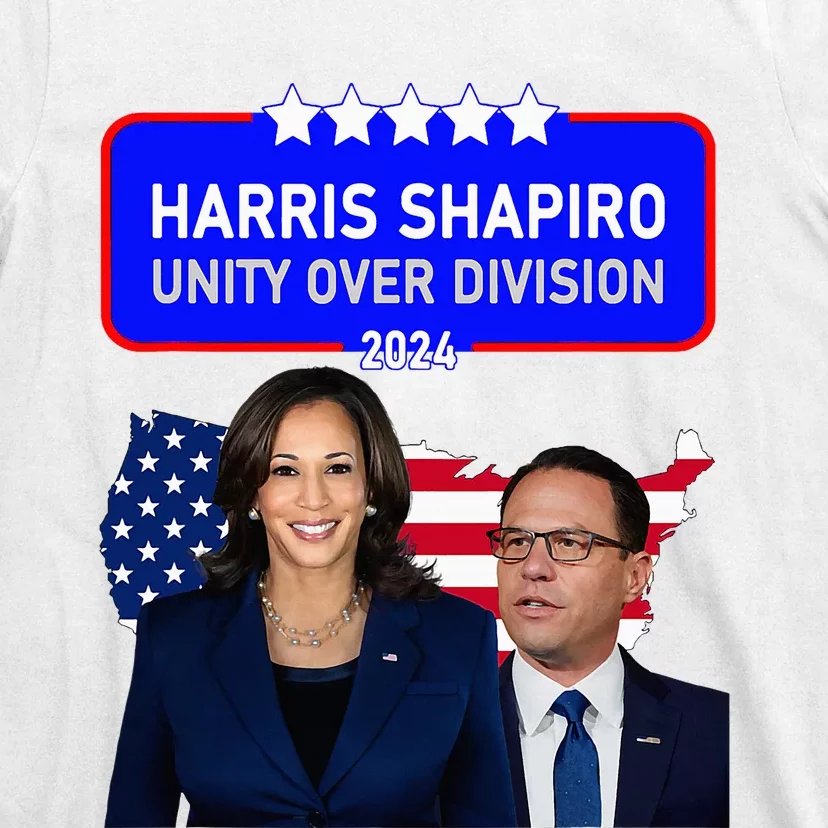 Harris Shapiro 2024! Unity Over Division! Kamala Harris 2024 T-Shirt