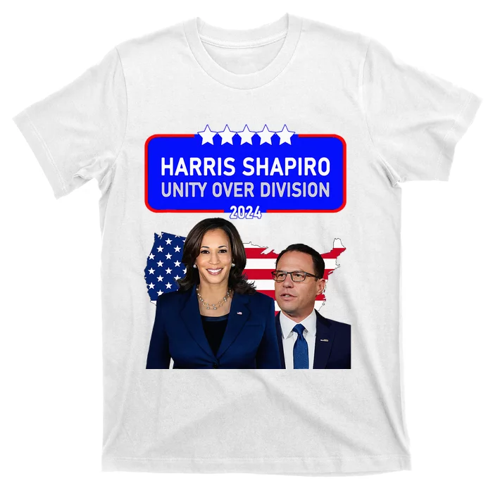 Harris Shapiro 2024! Unity Over Division! Kamala Harris 2024 T-Shirt