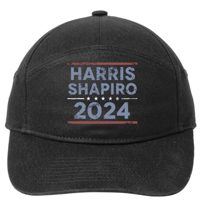 Harris Shapiro 2024 Kamala Harris Josh Shapiro 7-Panel Snapback Hat