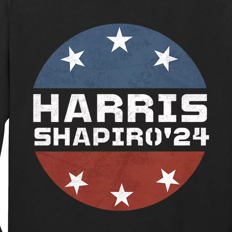 Harris Shapiro 2024 Vintage President Campaign Kamala Harris Tall Long Sleeve T-Shirt