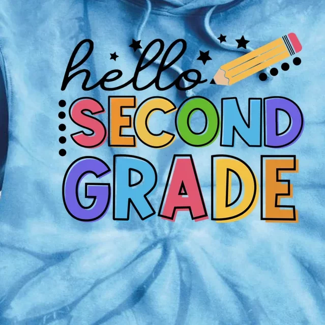 Hello Second 2Rd Grade Teacher Student First Day Of School Cute Gift Tie Dye Hoodie