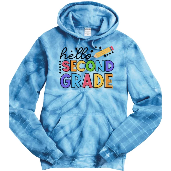 Hello Second 2Rd Grade Teacher Student First Day Of School Cute Gift Tie Dye Hoodie