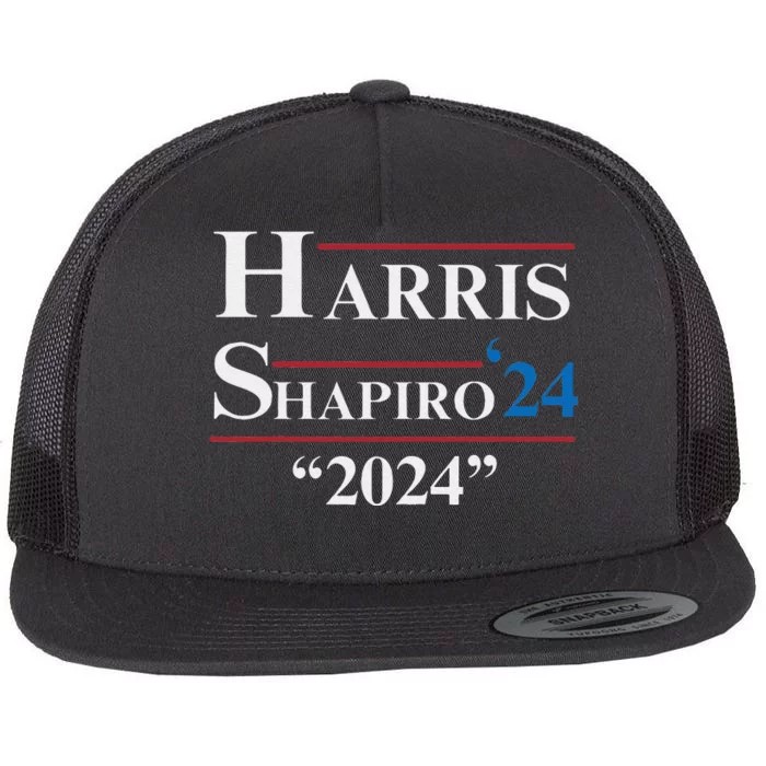 Harris Shapiro 2024 President Election Vp Josh Shapiro Flat Bill Trucker Hat